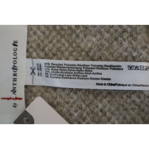 Anthropologie OB2196969 Women's O/S Neutral Wool Blend Long Scarf - Picture 6 of 13